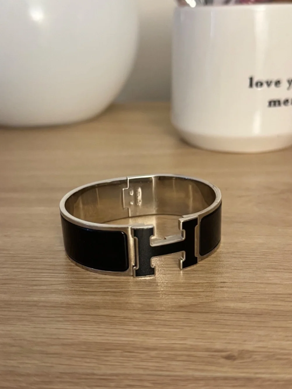 Hermès Enamel Clic Clac H Bangle Bracelet